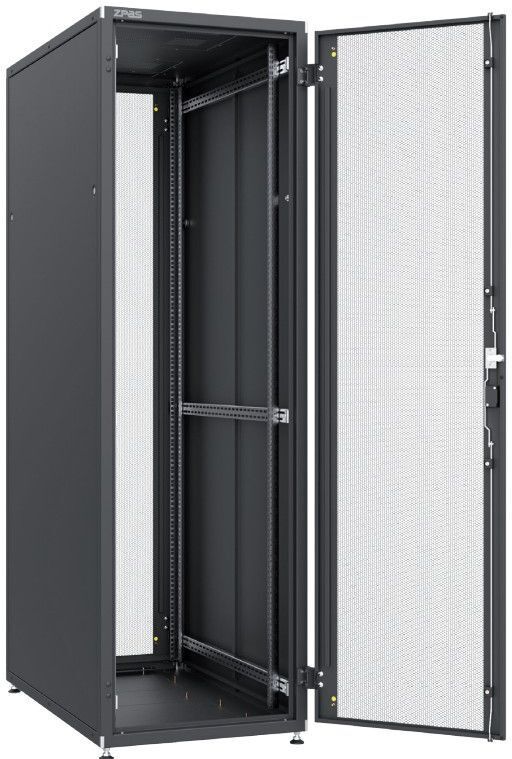 Шафа ZPAS 19", 42U, SZB IT, одностулкові передні та задні перфоровані двері, 600x800 мм, максимально 1500кг, сіра