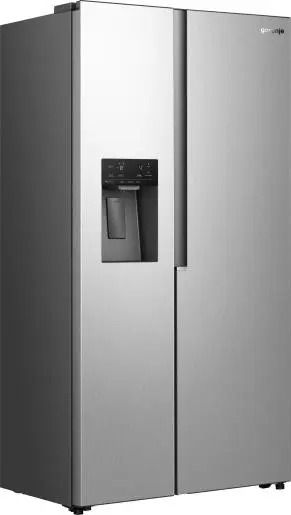 Холодильник SBS Gorenje, 179х62х91см, 2 двері, 347(181)л, А+, NF+, Інв., Зона св-ті, диспенсер, Внутр. Диспл, нерж
