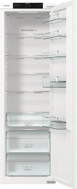 Холодильна камера Gorenje вбудована, 177х55х54см, 1 двері, 300л, А+, FrostLess , Зона св-ті, Внутр. Диспл, Wi-Fi, Білий