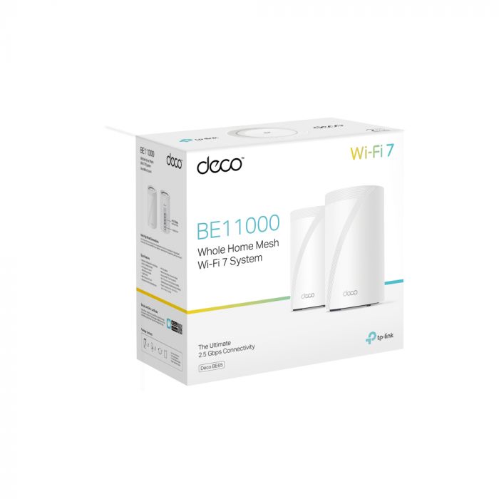 Система WiFi-Mesh TP-LINK Deco BE65 BE11000, 4x2.5GE LAN/WAN, 1xUSB 3.0,  2мод