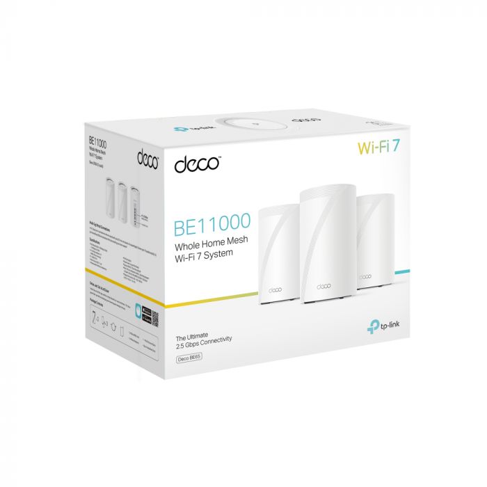 Система WiFi-Mesh TP-LINK Deco BE65 BE11000, 4x2.5GE LAN/WAN, 1xUSB 3.0, 3 мод