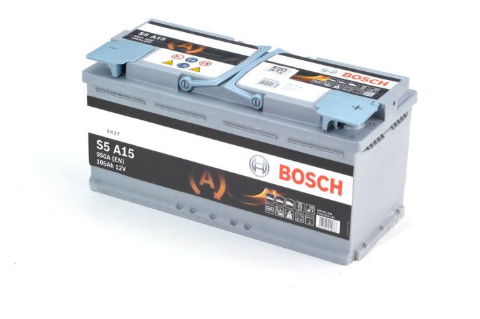 Акумулятор Bosch S5 AGM 12В 105Аг 950А R+ (0 092 S5A 150)