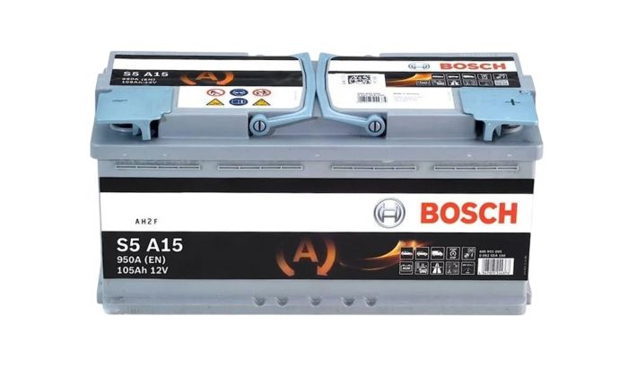 Акумулятор Bosch S5 AGM 12В 105Аг 950А R+ (0 092 S5A 150)