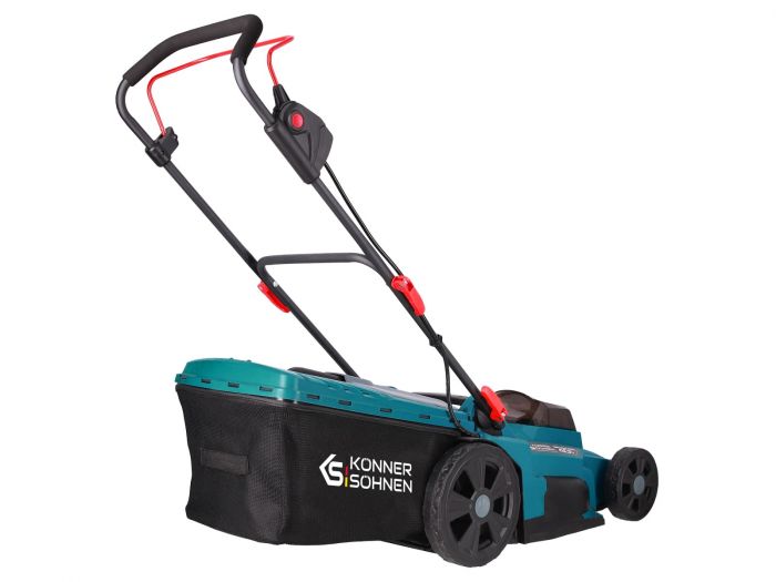 Набір із двох акумуляторних інструментів Konner&Sohnen KS 43LM-BCT40V-SET 40В(20+20В) газонокосарка KS 43LM-40V та тример садовий KS BCT-40V акб 2х4А·год ЗП 22.5кг