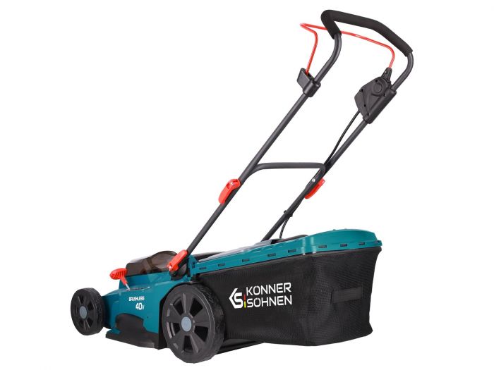 Набір із двох акумуляторних інструментів Konner&Sohnen KS 43LM-BCT40V-SET 40В(20+20В) газонокосарка KS 43LM-40V та тример садовий KS BCT-40V акб 2х4А·год ЗП 22.5кг