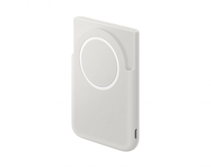 Акумулятор портативний літій-іонний Samsung Magnet Wireless Battery Pack 5000мА•год, 20Вт PD/Qi2 15Вт, сірий світлий