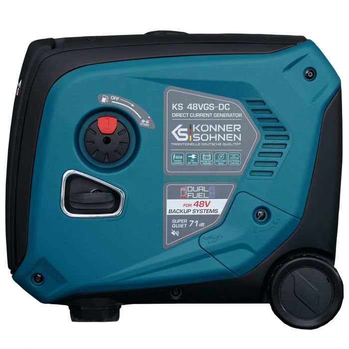 Генератор постійного струму газобензиновий Konner&Sohnen KS 48VGS-DC 3.3кВт 50-55В 60А електростартер 39кг