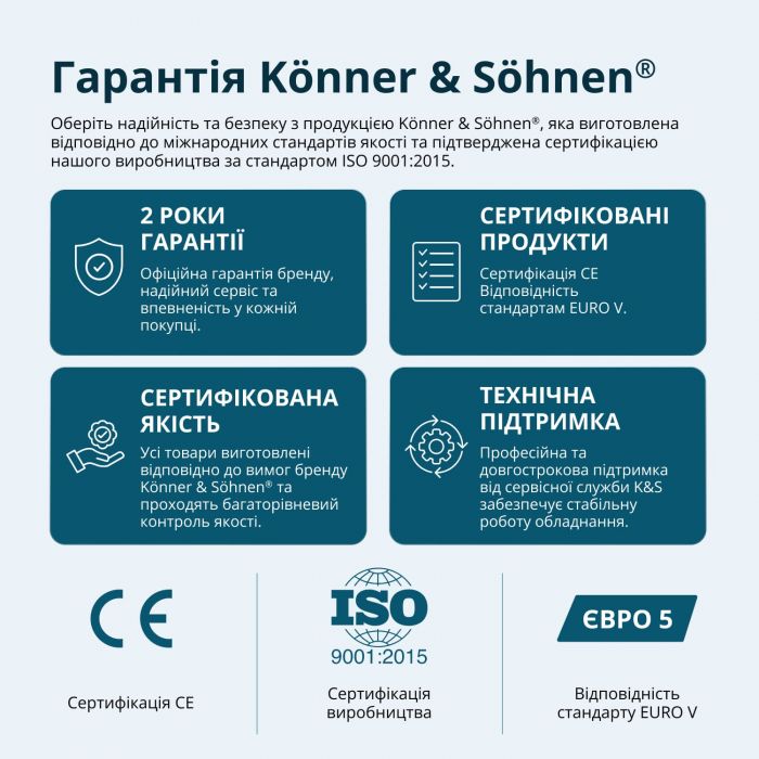 Генератор постійного струму бензиновий Konner&Sohnen KS 48VS-DC 3.3кВт 50-55В 60А електростартер 38.5кг