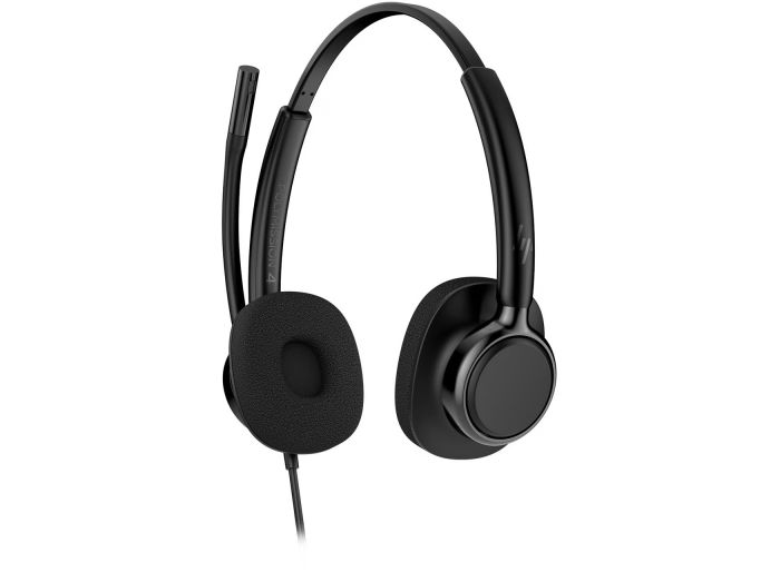 Гарнітура комп'ютерна стерео On-ear HP Poly Mission 425, USB-A, USB-C, Uni-mic, AI noise cancelling, Cертифікати Teams, Zoom, Google Meet, чорний