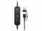 Гарнітура комп'ютерна стерео On-ear HP Poly Mission 425, USB-A, USB-C, Uni-mic, AI noise cancelling, Cертифікати Teams, Zoom, Google Meet, чорний
