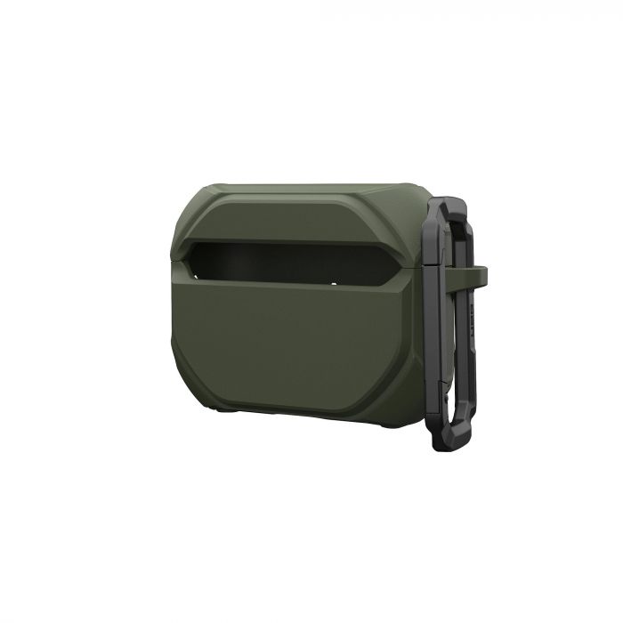 Чохол UAG для AirPods Pro (Gen 3, 2025) with Built-in Phone Stand, Monarch, Olive Drab/Silver