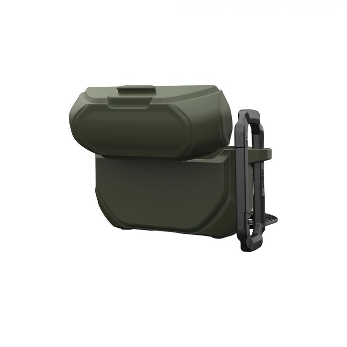 Чохол UAG для AirPods Pro (Gen 3, 2025) with Built-in Phone Stand, Monarch, Olive Drab/Silver
