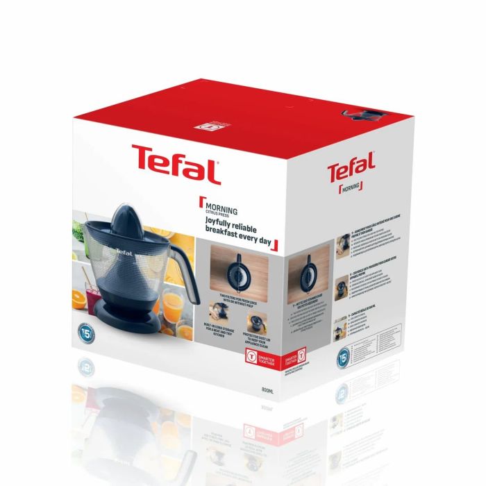 Соковитискач Tefal Morning Blue цитрус-прес 25Вт, чаша-0.8л, пластик, синій