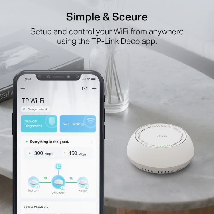 Система WiFi-Mesh TP-LINK Deco BE65 BE11000, 2x5GE LAN/WAN, 3мод, PoE