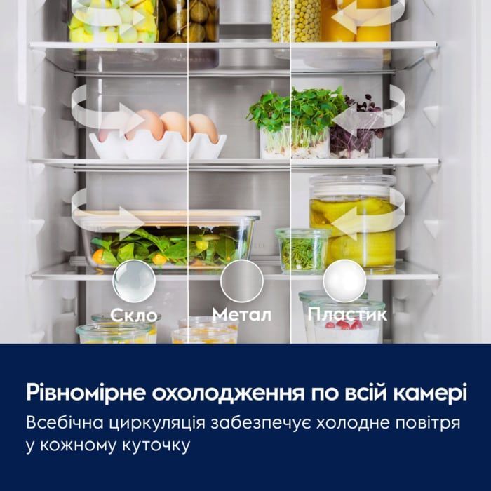 Холодильник Electrolux вбудований з нижн. мороз., 188x55х55, холод.відд.-215л, мороз.відд.-63л, 2дв., Е, Combi, інв., диспл внутр., зона св-ті, білий