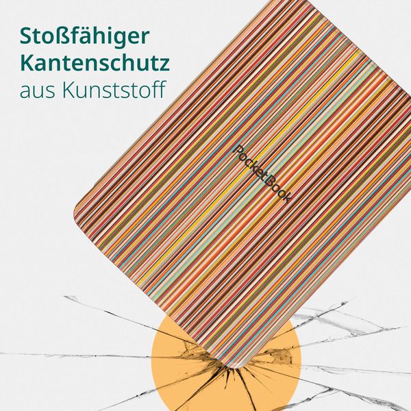 Чохол PocketBook 743 Shell series, colorful strips