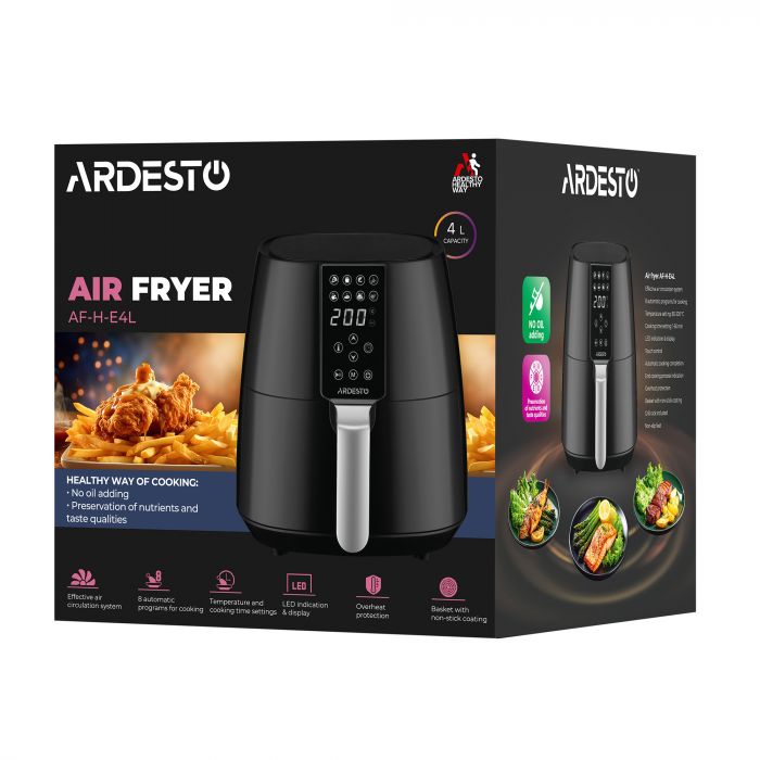 Мультипіч ARDESTO 1450Вт, чаша-4л, сенсорне керув., 8 авто. програм, пластик, чорний