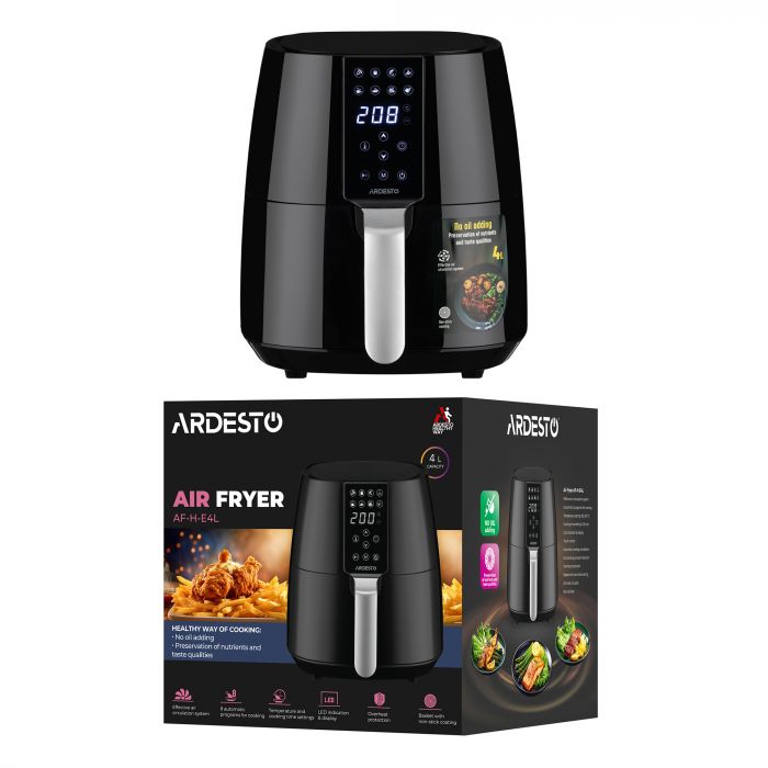 Мультипіч ARDESTO 1450Вт, чаша-4л, сенсорне керув., 8 авто. програм, пластик, чорний