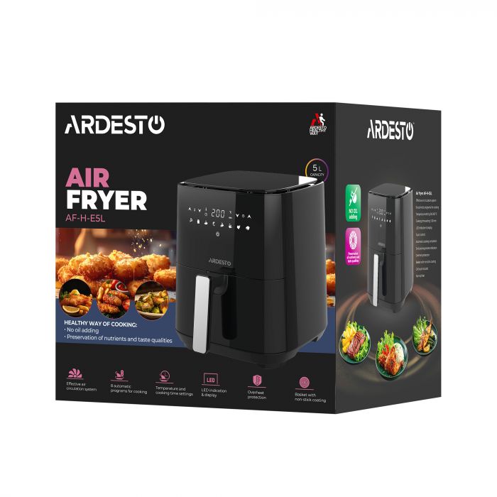 Мультипіч ARDESTO 1450Вт, чаша-5л, сенсорне керув., 8 авто. програм, пластик, чорний