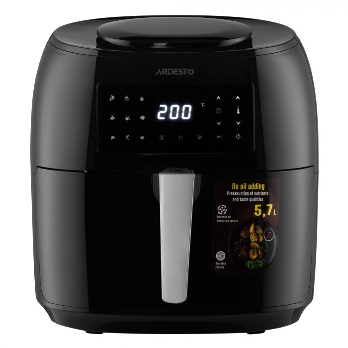 Мультипіч ARDESTO 1800Вт, чаша-7.4л (кошик-5.7л), сенсорне керув., 9 авто. програм, пластик, чорний