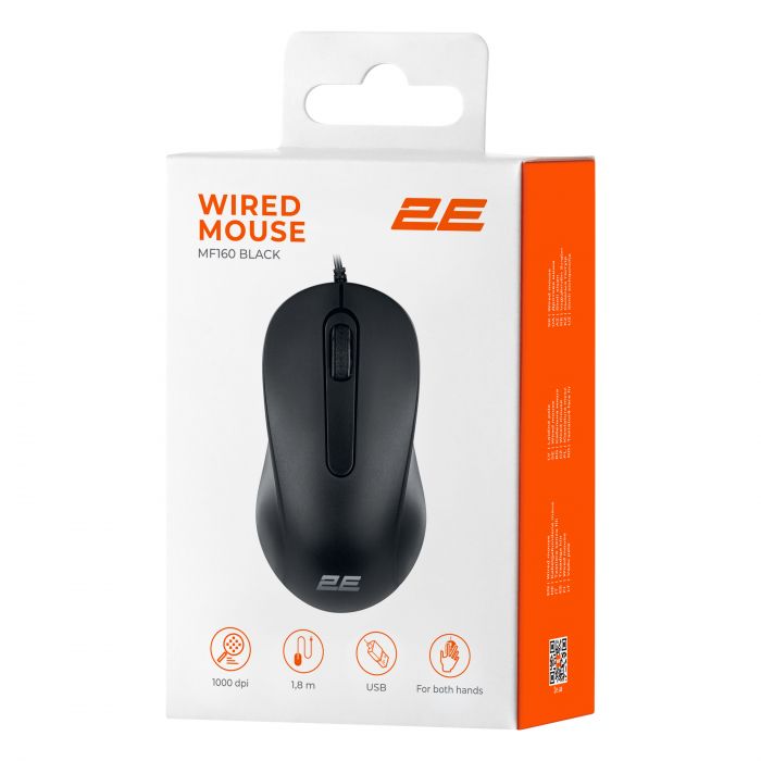 Миша 2E MF160, USB-A, чорний