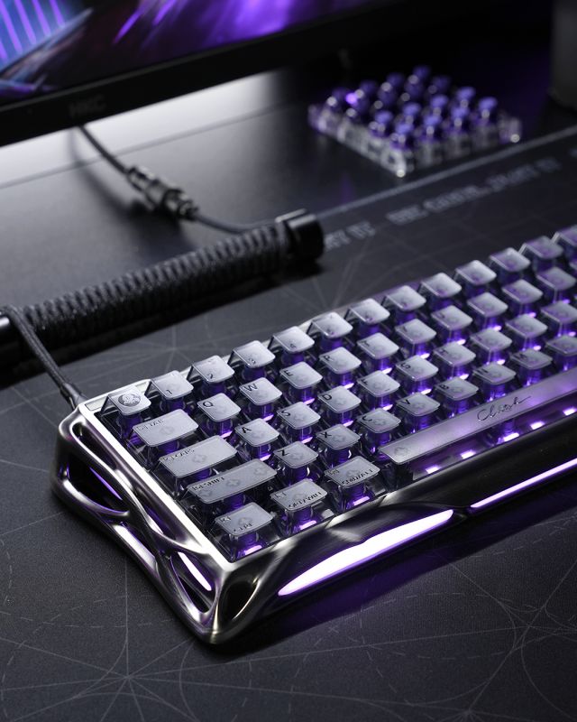 Клавіатура магнітна GravaStar Mercury V60 PRO 60keys, UFO Magnetic Gaming, 8K, USB-A, RGB, Gunmetal Smok