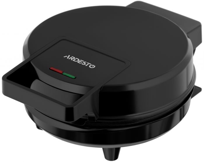 Вафельниця ARDESTO 1200Вт, тоненька вафля круглої форми, корпус-пластик, чорний