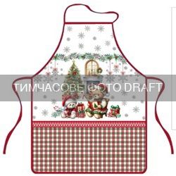 Фартух ARDESTO Christmas Bears 60х80см, 100% поліестер, зелений