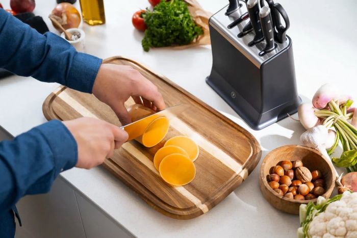 Набір ножів Tefal EverSharp Pro, з блоком, 6предметів, нержавіюча сталь, синій