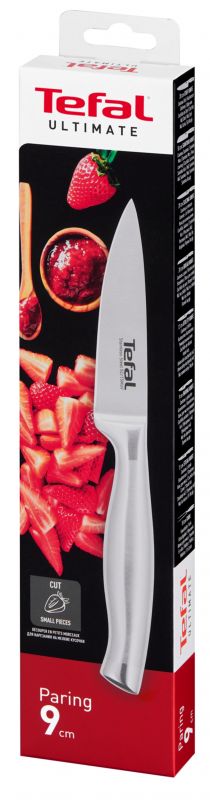 Кухонний ніж для овочів Tefal Ultimate, 9см, нержавіюча сталь