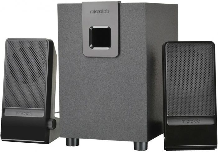 Акустична система MICROLAB M-100 2.1, 10W, mini-jack, чорний