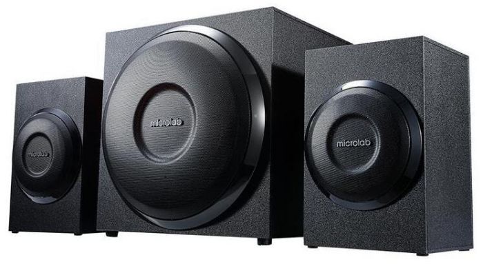 Акустична система MICROLAB M-110 2.1, 10W, mini-jack, чорний