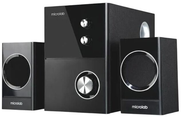 Акустична система MICROLAB M-223 2.1, 17W, mini-jack, чорний