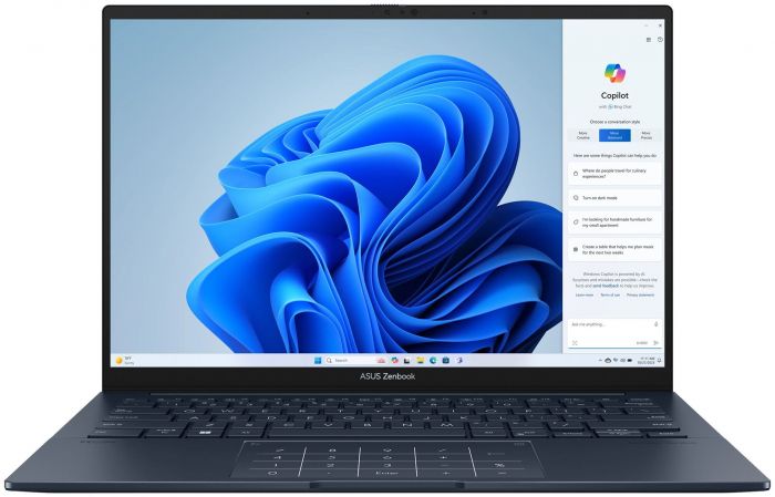 Ноутбук ASUS Zenbook 14 UX3405CA-ST781X 14" 3K OLED, Intel Ultra 9 285H, 32GB, F1TB, UMA, Win11P, Блакитний