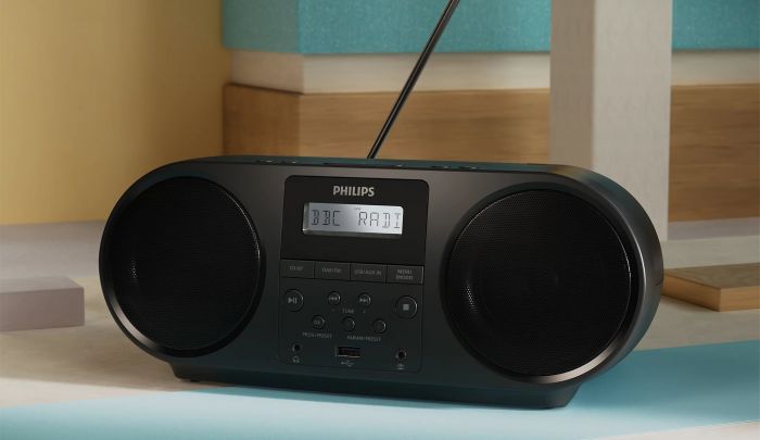 Магнітола Philips TAZ6000 4W, BT 5.4, FM/DAB+, MP3-CD, USB