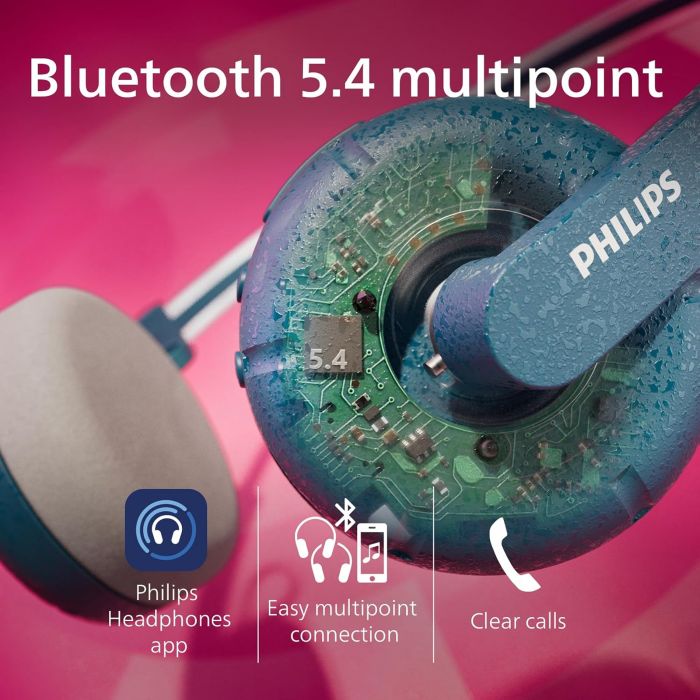 Навушники On-ear Philips TAH2000 BT 5.4, Wireless, Mic, Синій
