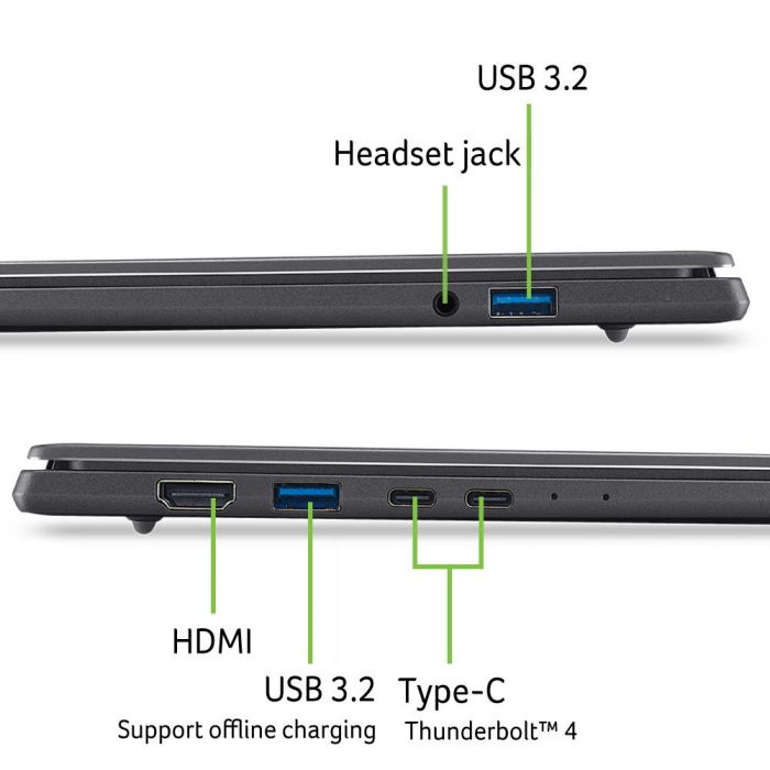 Ноутбук Acer Swift Go 16 AI SFG16-I71 16" WUXGA OLED, Intel U7-355, 16GB, F512GB, UMA, Win11, сірий