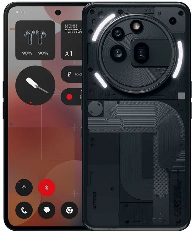 Смартфон Nothing Phone (3a) Pro 5G 6.77" 12/256ГБ, 2SIM, 5000мА•год, чорний