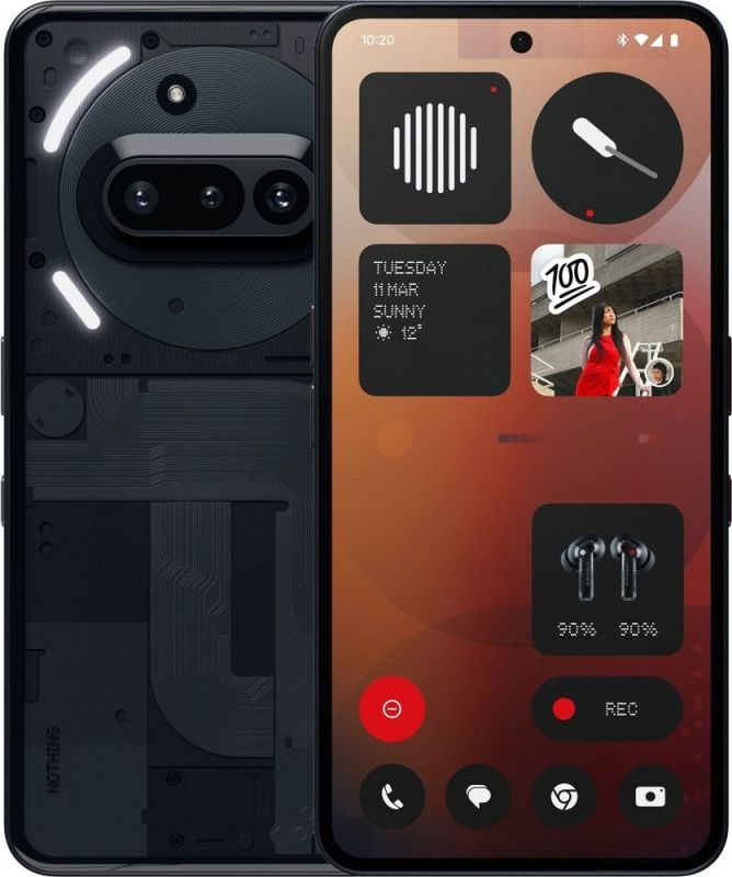 Смартфон Nothing Phone (3a) 6.77" 12/256ГБ, 2SIM, 5000мА•год, чорний