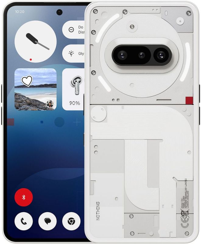 Смартфон Nothing Phone (3a) 5G 6.77" 8/128ГБ, 2SIM, 5000мА•год, білий