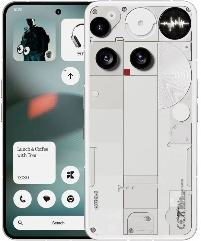 Смартфон Nothing Phone (3) 5G 6.67" 12/256ГБ, 2SIM, 5150мА•год, білий