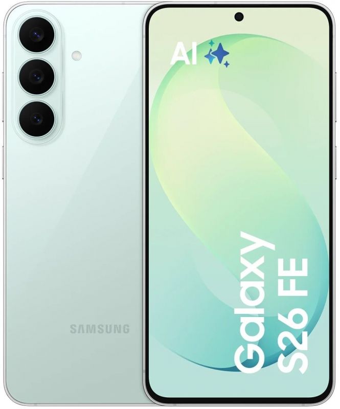 Смартфон Samsung Galaxy S26 FE 5G (S741) 6.7' 8/512ГБ, 2SIM, 4900мА•год, зелений світлий