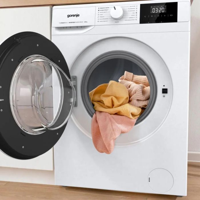 Пральна машина Gorenje фронтальна, 6кг, 1000, A++, 42см, дисплей, пар, інвертор, білий