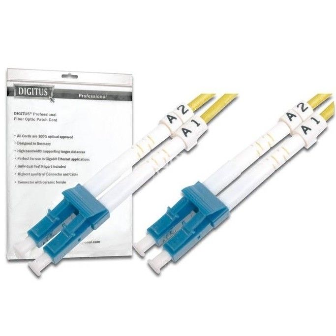 Патч-корд волоконно-оптичний DIGITUS LC/UPC-LC/UPC, 9/125, SM, OS2, duplex, 3м