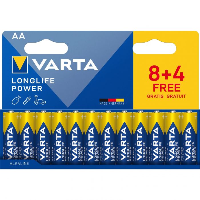 Батарейка Varta Longlife Power  лужна AA блістер, 12 шт
