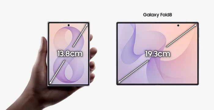 Смартфон Samsung Galaxy Fold 8 5G (F971) 7.6"/5.5" 12/512ГБ, 1SIM, 4800мА•год, лавандовий