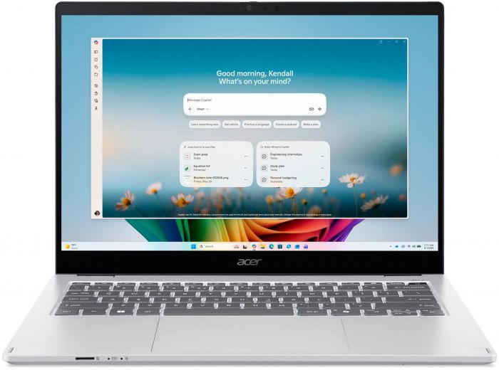 Ноутбук Acer Swift Spin 14 AI SFSP14-I51T 14" WUXGA IPS Touch, Intel U5-325, 16GB, F512GB, UMA, Win11, сріблястий