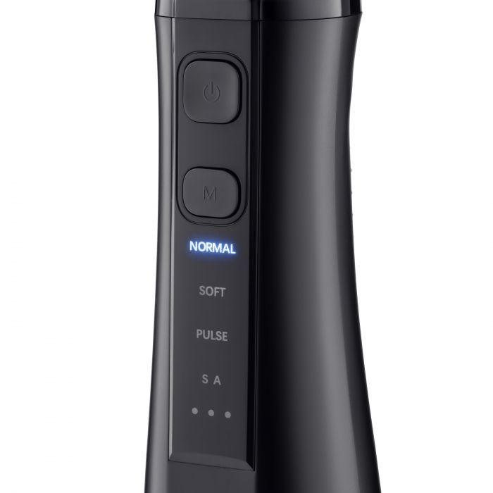 Іригатор ARDESTO портативний, чаша 300 мл, Li-ion акум., в компл. чохол, 6 насадок, USB-C > USB-A, чорний