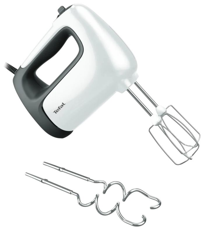 Міксер Tefal ручний Prep’Mix+ 500Вт, насадки-4, турборежим, біло-сірий