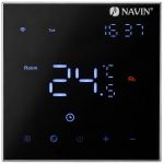 Терморегулятор Navin EH602 B-16A 5...45 °C для теплої підлоги електронний Wi-Fi Tuya Smart Life вбудований дротовий датчик 16A 230В чорний
